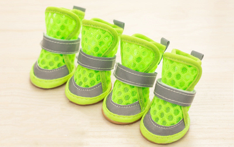 HKM-3415485 Small Dog Rubber Shoes - Non-Slip, Wear-Resistant, Available in Four Colors