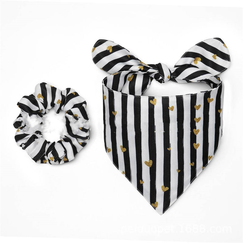 HKM-3416253 Multicolor Fashion Pet Bib with Unique Prints for Dogs
