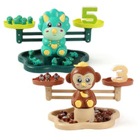 HKM-341715 Math Teaching Stack Balance Toy for Kids - Early Learning Dinosaurs Logic Game