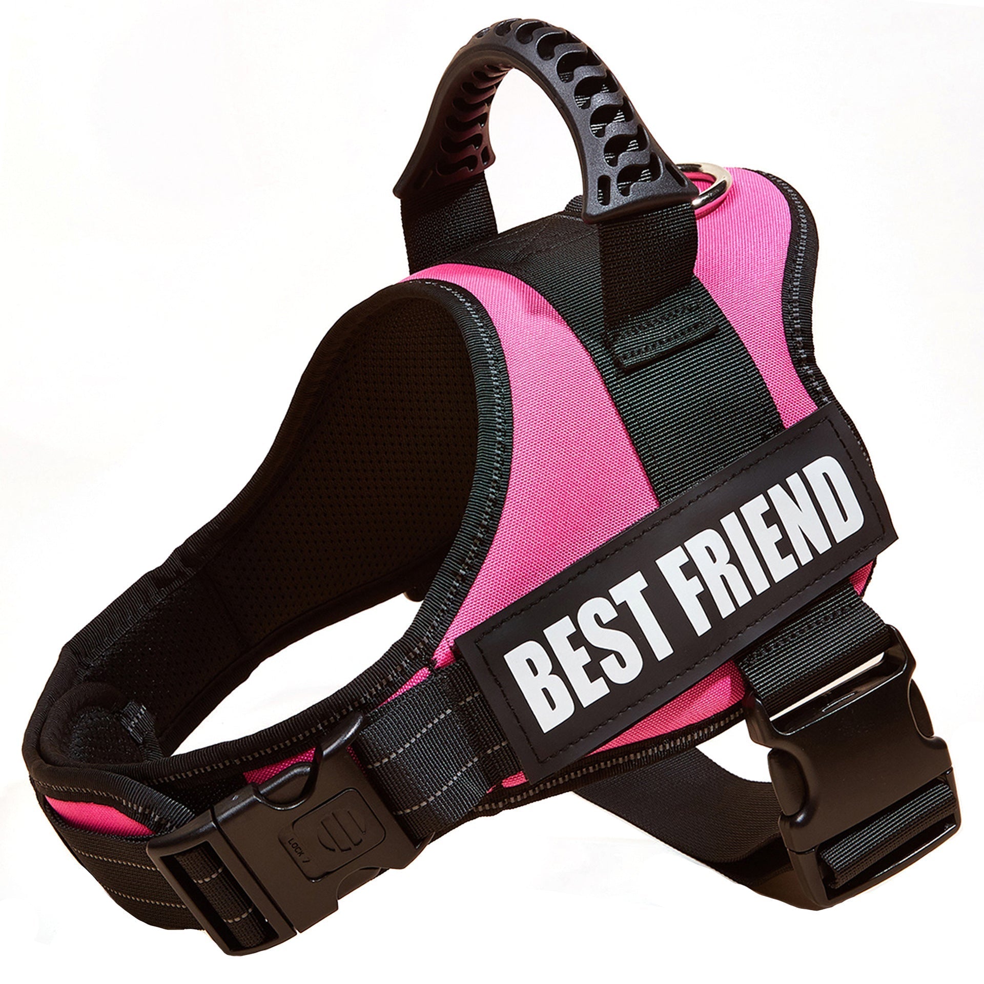 HKM-3417917 Large Dog Chest Strap with Velcro for Collar and Lead Attachment, Nylon Material