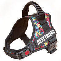 HKM-3417917 Large Dog Chest Strap with Velcro for Collar and Lead Attachment, Nylon Material