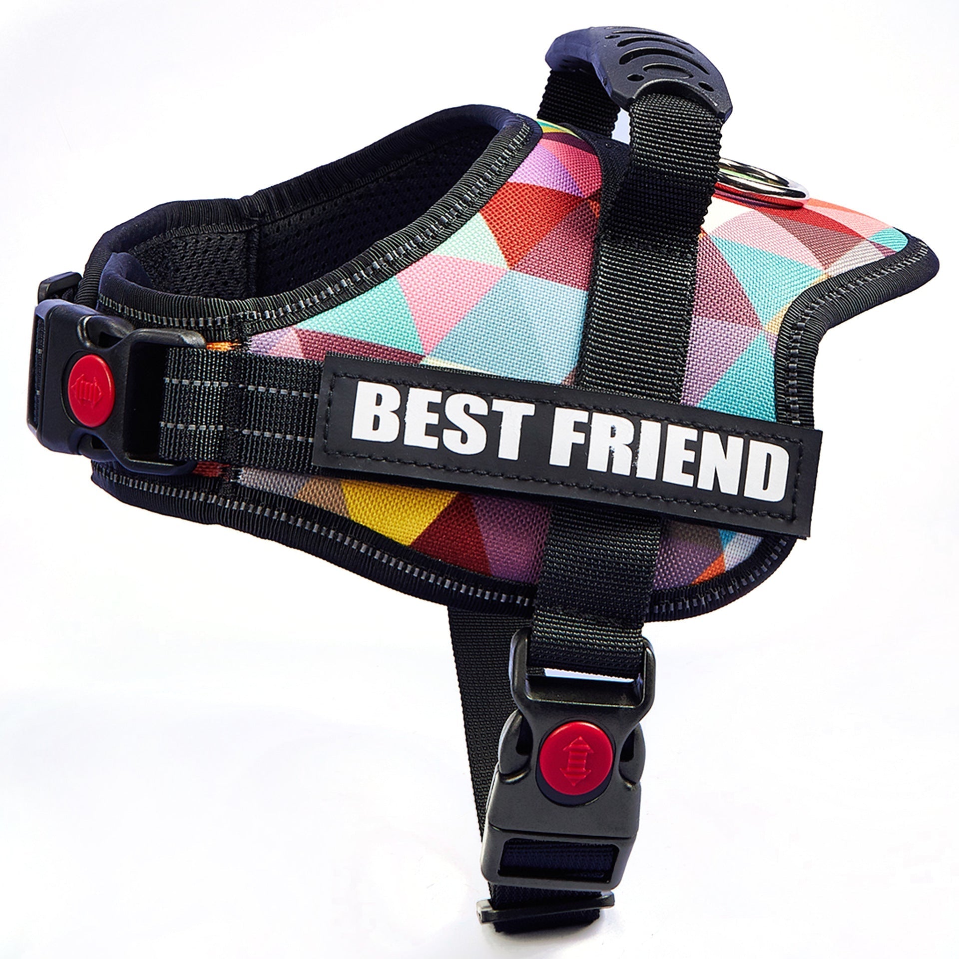 HKM-3417917 Large Dog Chest Strap with Velcro for Collar and Lead Attachment, Nylon Material