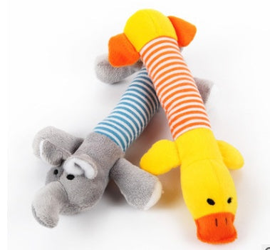 HKM-3418301 Funny Dog Sound Squeaky Plush Toy for Chewing and Playtime - Multiple Animals Available