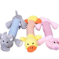 HKM-3418301 Funny Dog Sound Squeaky Plush Toy for Chewing and Playtime - Multiple Animals Available