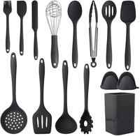 HKM-341843 Nylon and Stainless Steel Cooking Utensil Set with Spatula - Non-Stick Kitchen Tools