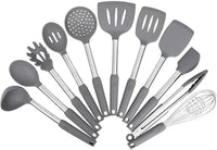 HKM-341843 Nylon and Stainless Steel Cooking Utensil Set with Spatula - Non-Stick Kitchen Tools
