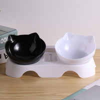 HKM-3418813 Ergonomic Double Bowl Feeder for Cats and Dogs with Neck Protection and Easy Clean Design