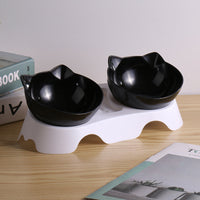 HKM-3418813 Ergonomic Double Bowl Feeder for Cats and Dogs with Neck Protection and Easy Clean Design