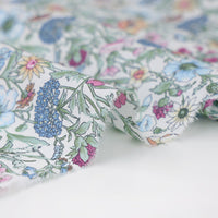 HKM-341971 Soft 100-Count Tana Lawn Cotton Fabric - Rachel Blue Flower, 25cm x 135cm