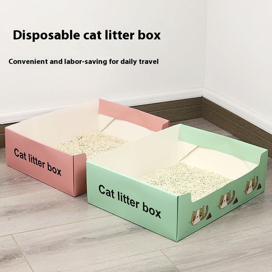 HKM-3420093 Portable Foldable Litter Box for Dogs and Cats - Disposable Paper, Multiple Sizes and Colors Available