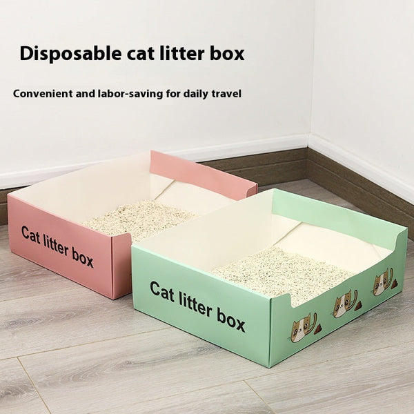 HKM-3420093 Portable Foldable Litter Box for Dogs and Cats - Disposable Paper, Multiple Sizes and Colors Available