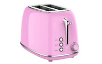 HKM-342035 2-Slice Stainless Steel Electric Bread Toaster with Reheat Function