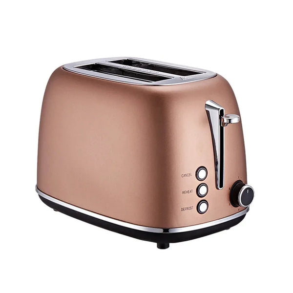 HKM-342035 2-Slice Stainless Steel Electric Bread Toaster with Reheat Function