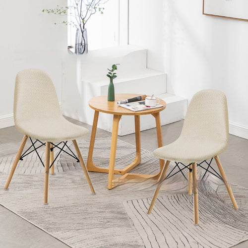 HKM-342035 Long Plaid Jacquard Chair Cover in Modern Geometric Design - Multiple Colors Available