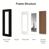 HKM-342163 Customized A4 Wood Photo Frame for Desktop Decoration - Tailored Size and Design Options Available