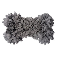 HKM-3425213 Durable Flannel Dog Training Mat with Yellow and Gray Bone Patterns