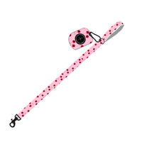 HKM-3425853 Pink Dog Leash Set with Chest Strap, Collar, Bowknot, and Accessories