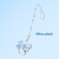 HKM-3426365 Cat Hand Holding Rope - Bow I-shaped, Various Color Options, Size S-M, Durable Cloth Material