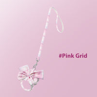 HKM-3426365 Cat Hand Holding Rope - Bow I-shaped, Various Color Options, Size S-M, Durable Cloth Material