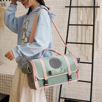 HKM-3426621 Portable Breathable Pet Backpack in Canvas for Cats and Small Dogs - Available in Small and Large Sizes