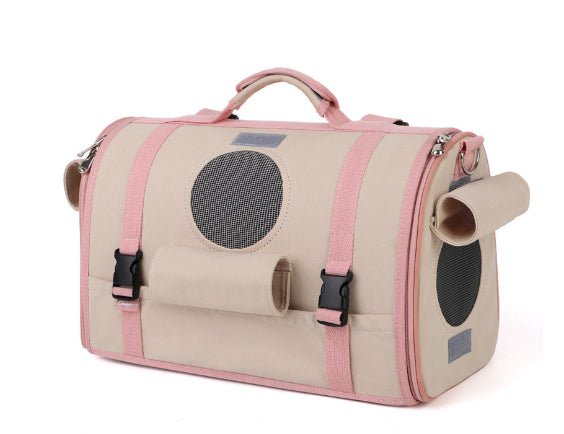 HKM-3426621 Portable Breathable Pet Backpack in Canvas for Cats and Small Dogs - Available in Small and Large Sizes