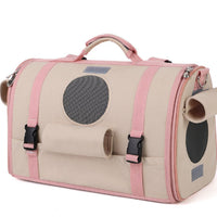 HKM-3426621 Portable Breathable Pet Backpack in Canvas for Cats and Small Dogs - Available in Small and Large Sizes