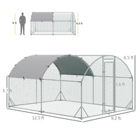 HKM-3428029 Extra-Large Chicken Coop with Waterproof Roof and UV Protection - Secure Run for Poultry and Small Animals