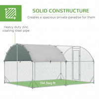 HKM-3428029 Extra-Large Chicken Coop with Waterproof Roof and UV Protection - Secure Run for Poultry and Small Animals