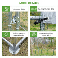 HKM-3428029 Extra-Large Chicken Coop with Waterproof Roof and UV Protection - Secure Run for Poultry and Small Animals