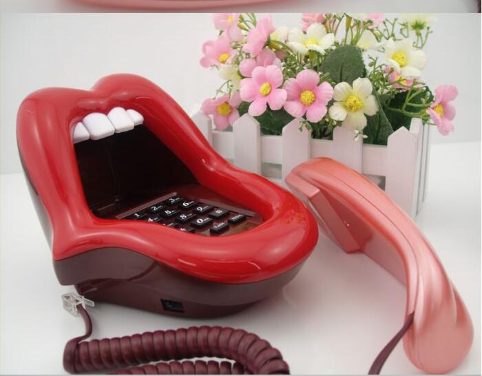 HKM-342803 Chic Red Lip Design Phone - Bold Big Mouth Style аксессуары for Fashion Enthusiasts