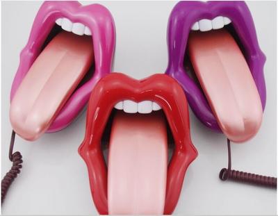 HKM-342803 Chic Red Lip Design Phone - Bold Big Mouth Style аксессуары for Fashion Enthusiasts