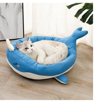 HKM-3428541 Duck Shape Fluffy Pet Bed Sofa for Small Dogs and Cats - Soft Polyester Sleeping Nest for All Seasons