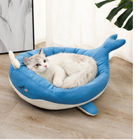 HKM-3428541 Duck Shape Fluffy Pet Bed Sofa for Small Dogs and Cats - Soft Polyester Sleeping Nest for All Seasons