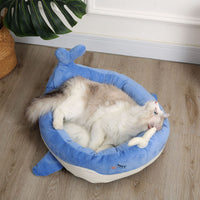 HKM-3428541 Duck Shape Fluffy Pet Bed Sofa for Small Dogs and Cats - Soft Polyester Sleeping Nest for All Seasons