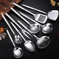 HKM-342995 Stainless Steel 10-Piece Cooking Utensil Set with Ladle, Spoon, and Fork