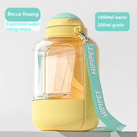 HKM-3430333 Portable 2-in-1 Dog and Cat Water Dispenser with Food Bowl ¨C Large Capacity Hydration and Feeding Solution