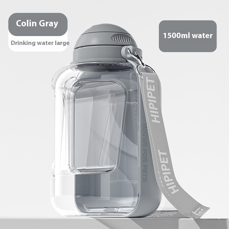 HKM-3430333 Portable 2-in-1 Dog and Cat Water Dispenser with Food Bowl ¨C Large Capacity Hydration and Feeding Solution