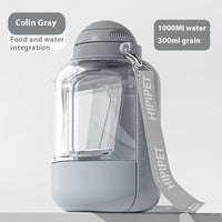 HKM-3430333 Portable 2-in-1 Dog and Cat Water Dispenser with Food Bowl ¨C Large Capacity Hydration and Feeding Solution