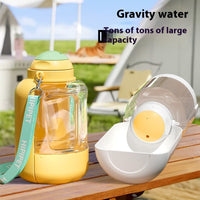 HKM-3430333 Portable 2-in-1 Dog and Cat Water Dispenser with Food Bowl ¨C Large Capacity Hydration and Feeding Solution