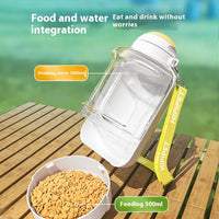 HKM-3430333 Portable 2-in-1 Dog and Cat Water Dispenser with Food Bowl ¨C Large Capacity Hydration and Feeding Solution