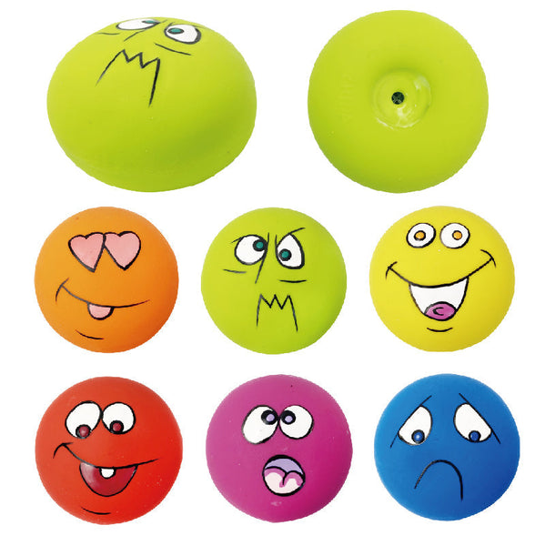 HKM-3430973 Colorful Round Latex Dog Toy with Sound - 6cm for Playtime Fun