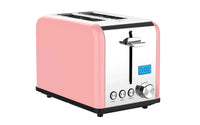 HKM-343187 Extra Wide Slot Bread Toaster with Reheat, Defrost, and Cancel Functions - 6-Level Browning Control, Retro Design