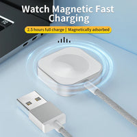 HKM-343187 Magnetic Fast Charging Wireless Charger Cable for Apple Watch Series Ultra and 9/8/7/6/5/4/SE