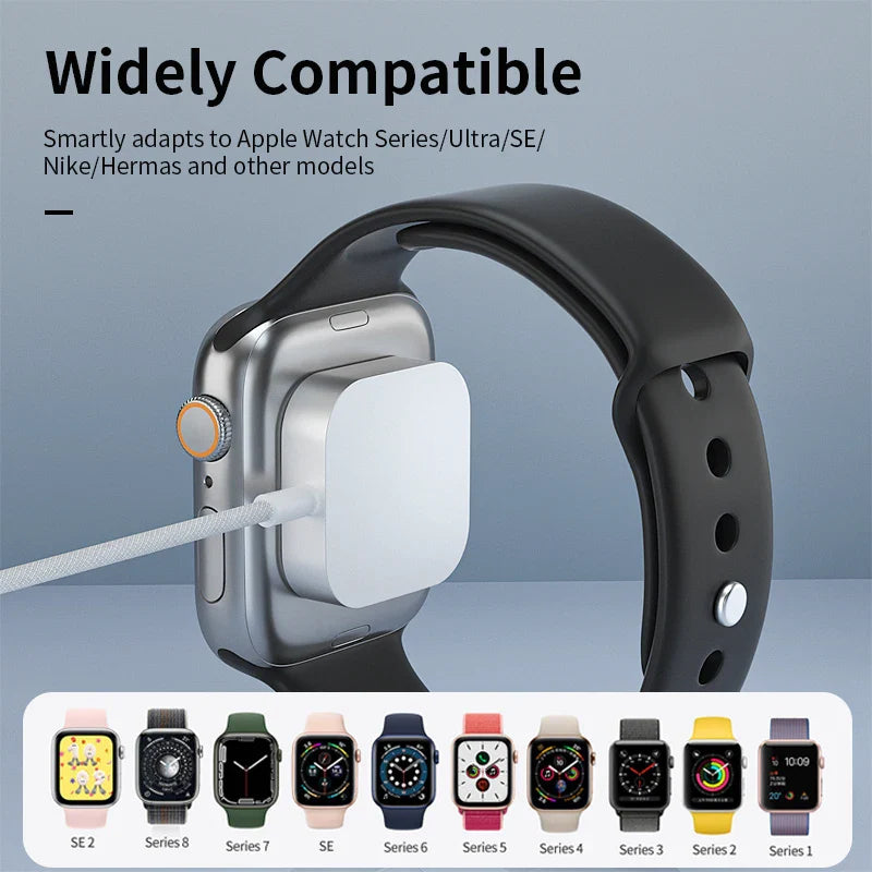 HKM-343187 Magnetic Fast Charging Wireless Charger Cable for Apple Watch Series Ultra and 9/8/7/6/5/4/SE