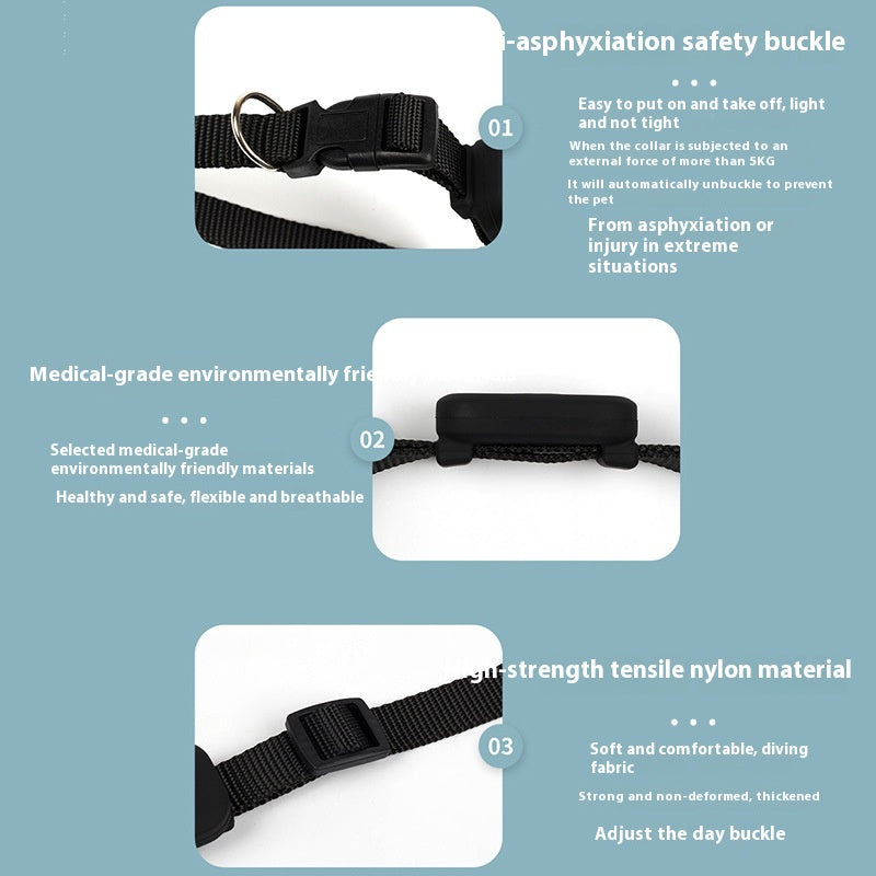 HKM-3432125 Smart Silicone Pet Collar Locator with App Connection and Long Battery Life