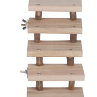 HKM-3433405 Wooden Log Stairs Pet Toy - 10cm Wide for Playful Pets