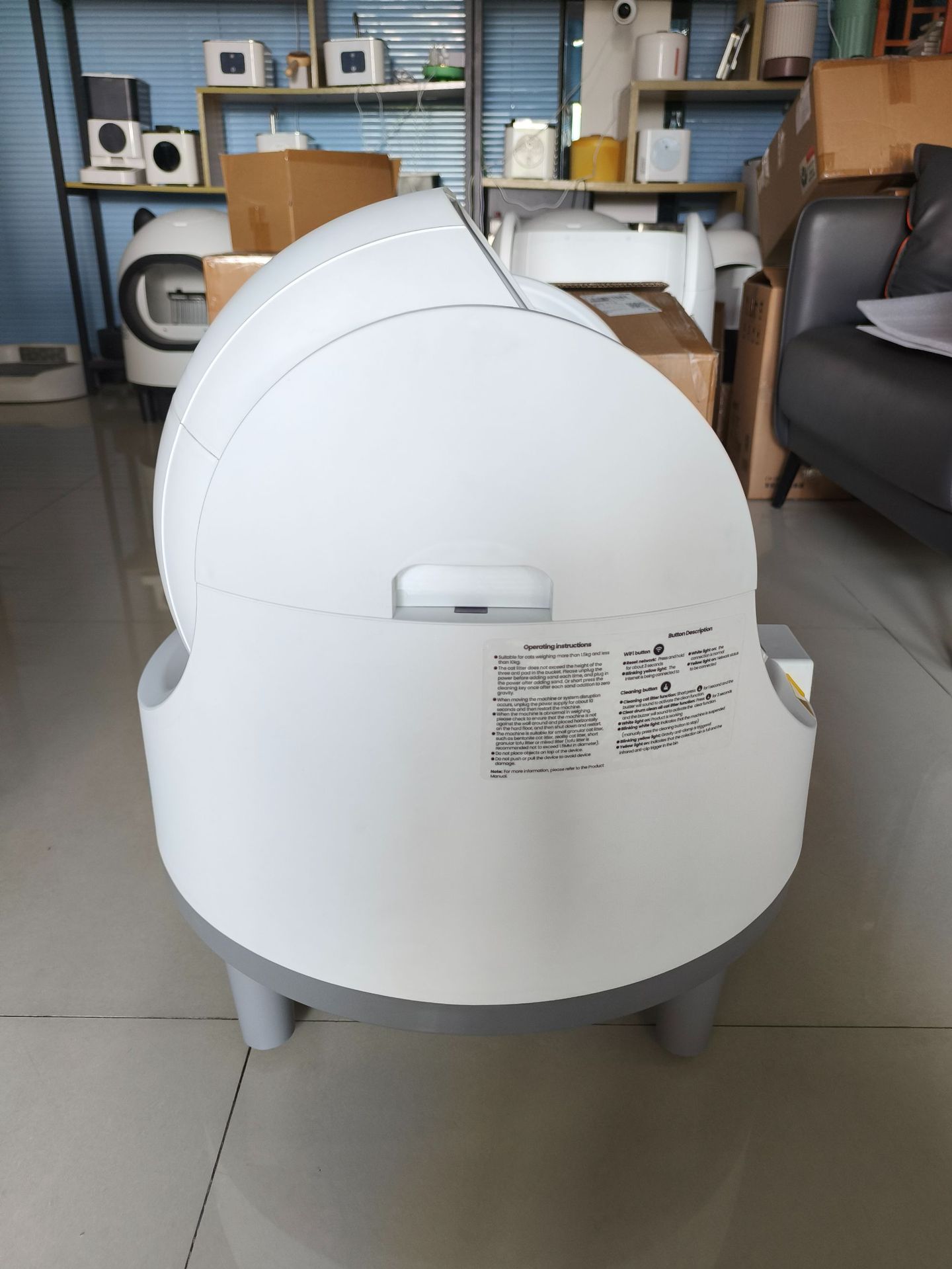 HKM-3433917 Intelligent Fully Automatic Cat Litter Box with Smart Control and Air Purification