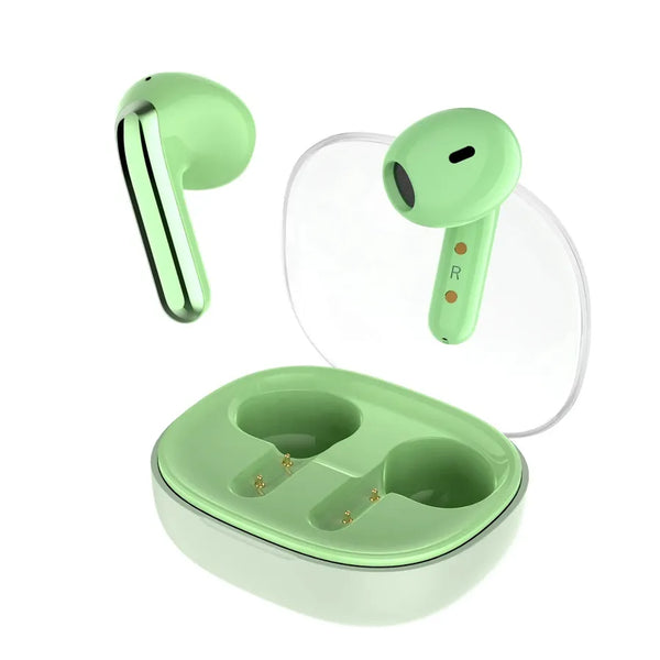 HKM-343443 Transparent Wireless Earbuds with Bluetooth Connectivity for Seamless Listening Experience