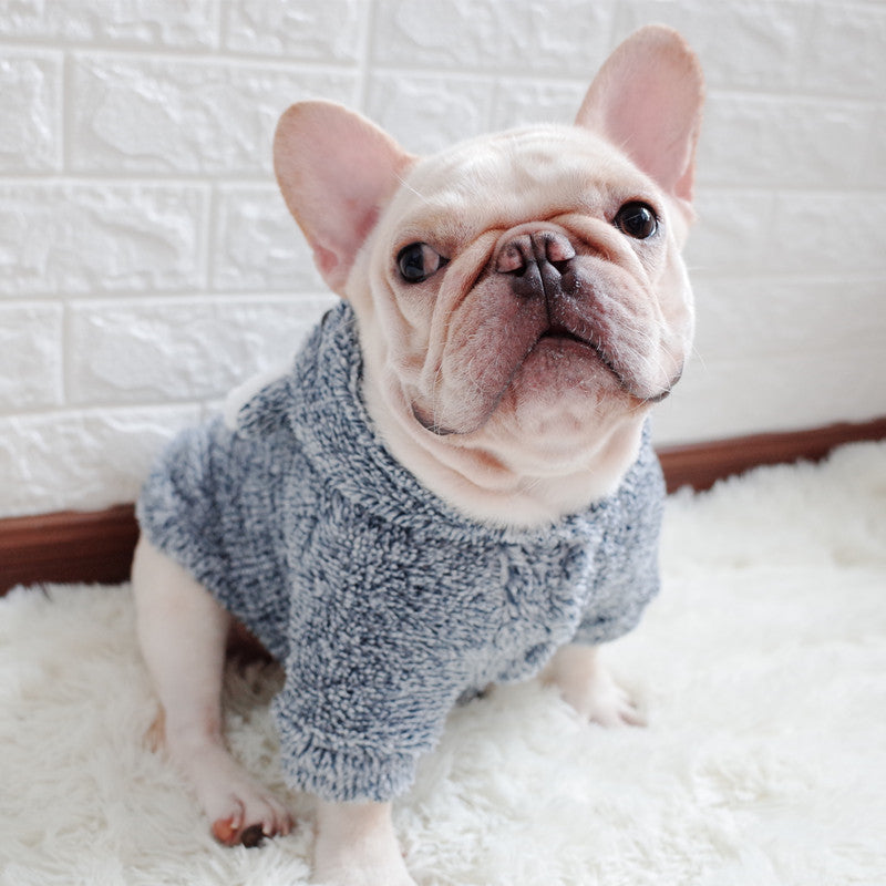 HKM-3434557 Cozy Coral Fleece Dog Clothes for Warmth and Comfort