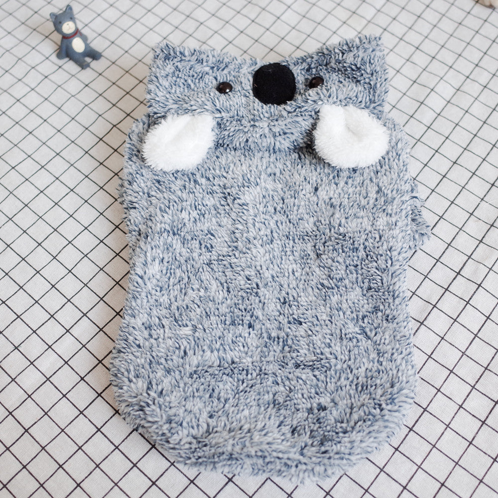 HKM-3434557 Cozy Coral Fleece Dog Clothes for Warmth and Comfort